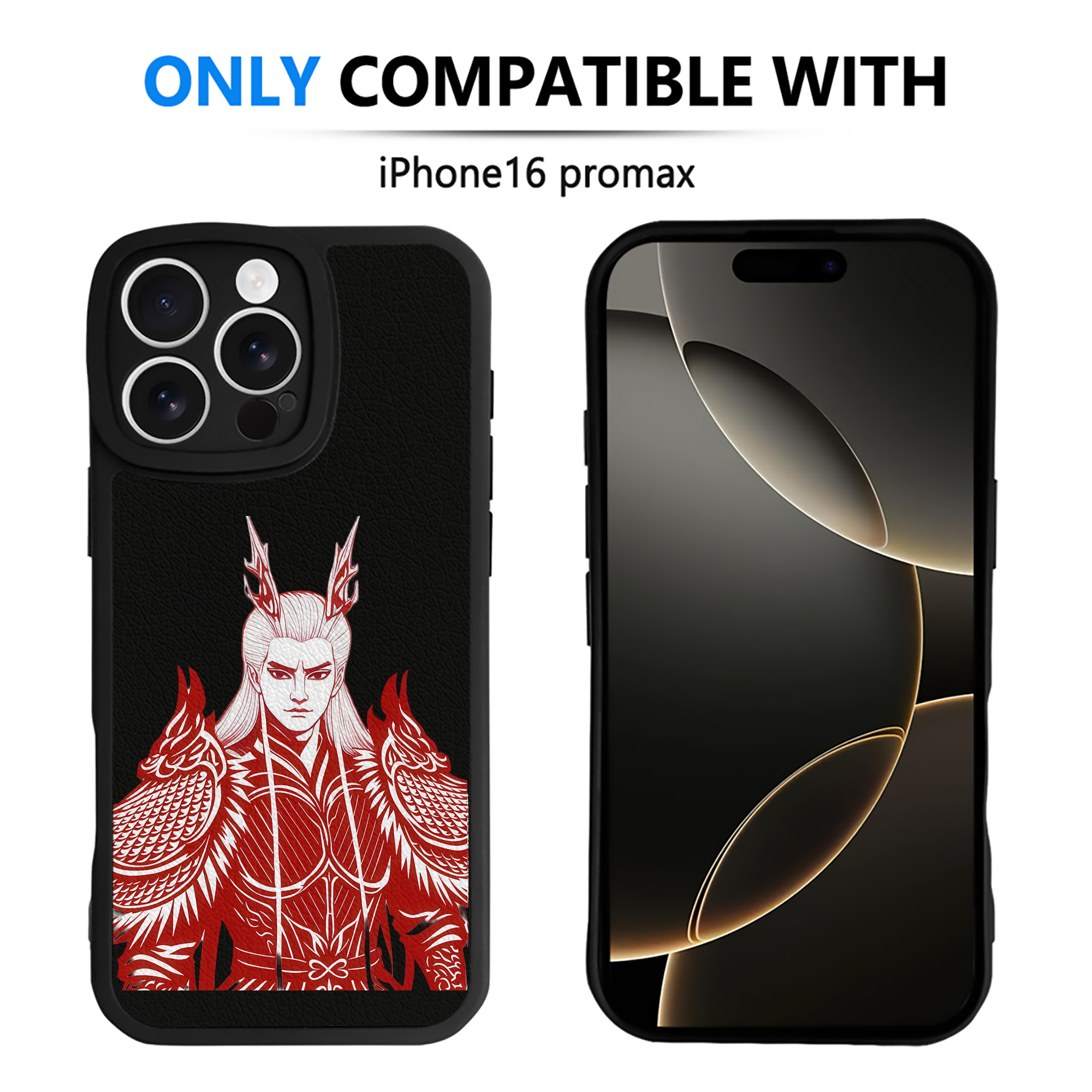 （画像用） Ne Zha 2 ナタ 魔童の大暴れ 【iPhone 16シリーズ対応】シリコンスマホケース（レザー調） 材質：シリコン